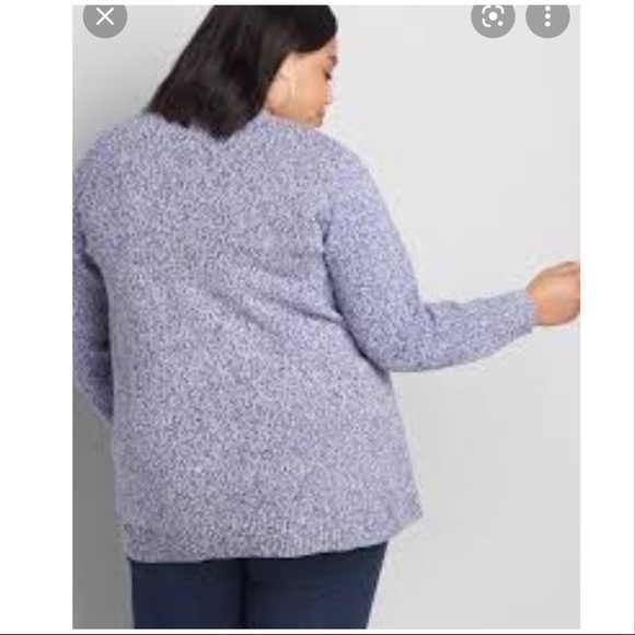 Lane Bryant open front marked over piece duster blue cardigan 10/12 - Picture 8 of 15